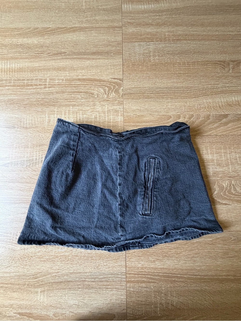 Abercrombie & Fitch Charcoal Denim Mini Skirt